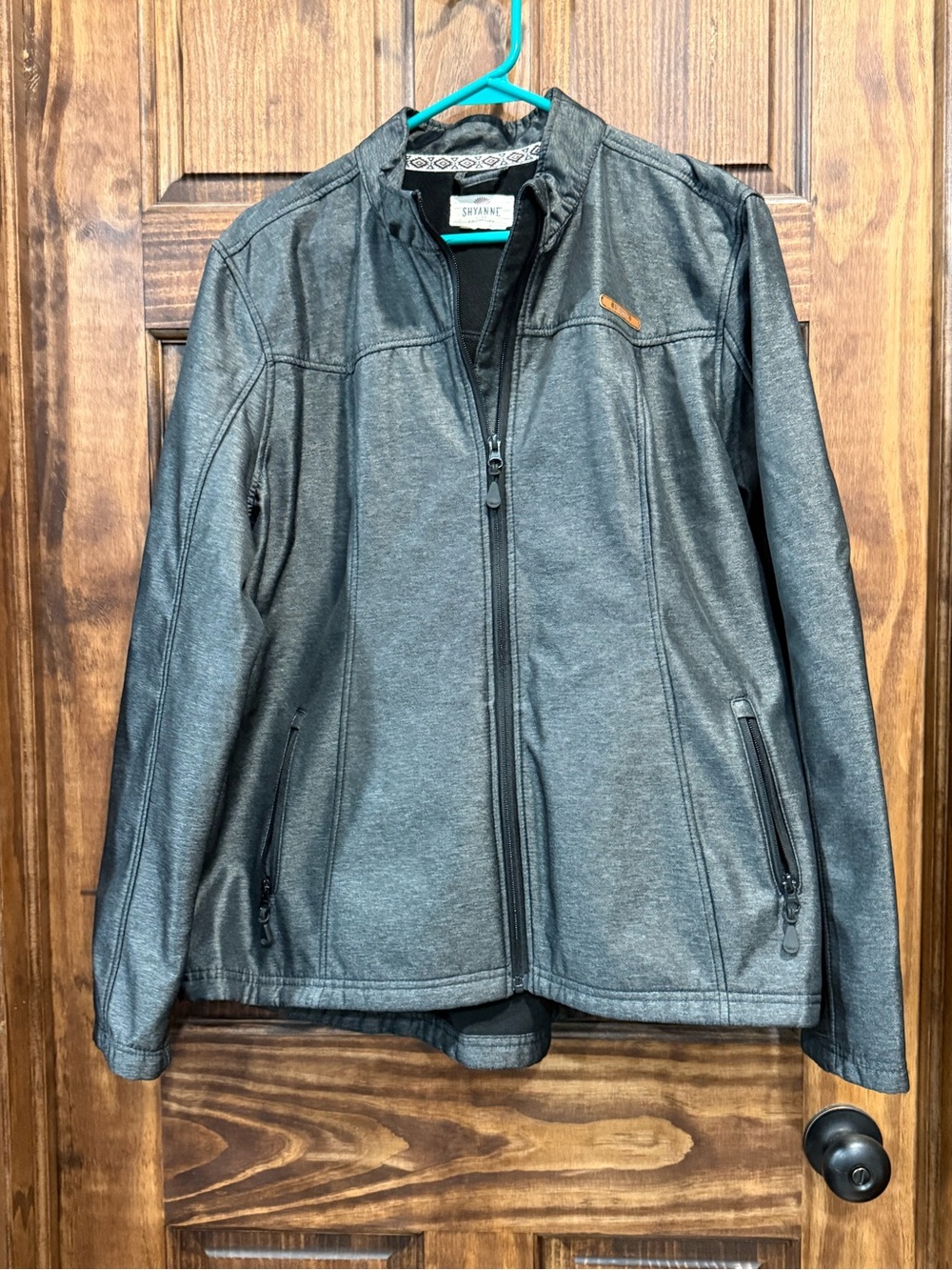 Shyanne women’s Charcoal Zip-Front Jacket